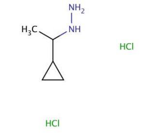 1-(1-cyclopropylethyl)hydrazine dihydrochloride - chemical structure image