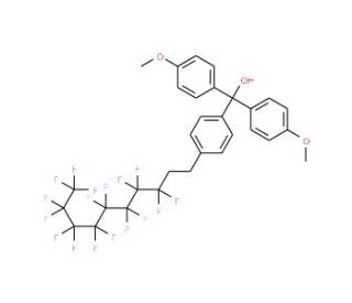 1,1-Di-(4-methoxyphenyl)-1-[4-(1H,1H,2H,2H-perfluorodecyl)phenyl]methanol (CAS 865758-47-0) - chemical structure image