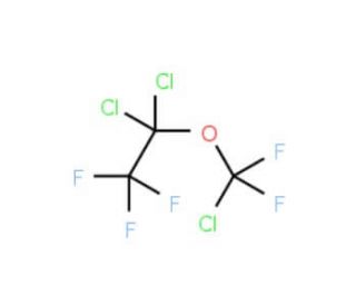 1,1-Dichloro-2,2,2-trifluoroethylchlorodifluoromethyl ether (CAS 32778-09-9) - chemical structure image