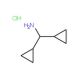 1,1-dicyclopropylmethanamine hydrochloride (CAS 13375-29-6) - chemical structure image