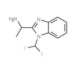 1-[1-(difluoromethyl)-1H-benzimidazol-2-yl]ethanamine - chemical structure image
