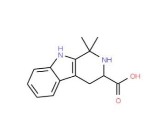 1,1-Dimethyl-2,3,4,9-tetrahydro-1H-beta-carboline-3-carboxylic acid (CAS 73198-03-5) - chemical structure image