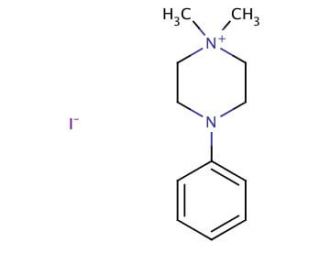 1,1-Dimethyl-4-phenylpiperazinium iodide (CAS 54-77-3) - chemical structure image