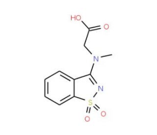 [(1,1-dioxido-1,2-benzisothiazol-3-yl)(methyl)amino]acetic acid - chemical structure image