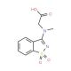 [(1,1-dioxido-1,2-benzisothiazol-3-yl)(methyl)amino]acetic acid - chemical structure image