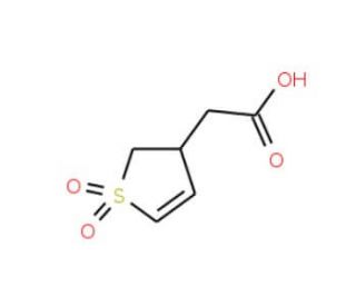 (1,1-dioxido-2,3-dihydrothien-3-yl)acetic acid (CAS 17236-25-8) - chemical structure image