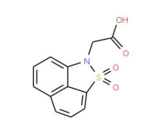 (1,1-dioxido-2H-naphtho[1,8-cd]isothiazol-2-yl)acetic acid - chemical structure image
