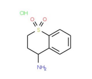 1,1-dioxido-3,4-dihydro-2H-thiochromen-4-ylamine hydrochloride (CAS 103659-91-2) - chemical structure image