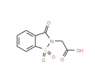 (1,1-dioxido-3-oxo-1,2-benzisothiazol-2(3H)-yl)acetic acid (CAS 52188-11-1) - chemical structure image