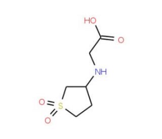 [(1,1-dioxidotetrahydrothien-3-yl)amino]acetic acid (CAS 51070-56-5) - chemical structure image