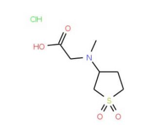 [(1,1-dioxidotetrahydrothien-3-yl)(methyl)amino]acetic acid hydrochloride - chemical structure image