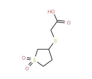 [(1,1-dioxidotetrahydrothien-3-yl)thio]acetic acid - chemical structure image