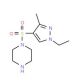 1-(1-Ethyl-3-methyl-1H-pyrazole-4-sulfonyl)-piperazine - chemical structure image