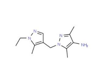1-(1-Ethyl-5-methyl-1H-pyrazol-4-ylmethyl)-3,5-dimethyl-1H-pyrazol-4-ylamine - chemical structure image