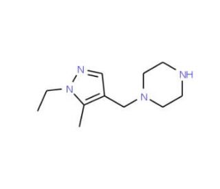1-(1-Ethyl-5-methyl-1H-pyrazol-4-ylmethyl)-piperazine - chemical structure image