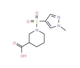 1-(1-Methyl-1H-pyrazole-4-sulfonyl)-piperidine-3-carboxylic acid - chemical structure image