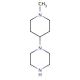 1-(1-Methyl-4-piperidinyl)piperazine 的分子结构, CAS编号: 23995-88-2 1-(1-Methyl-4-piperidinyl)piperazine (CAS 23995-88-2) - chemical structure image
