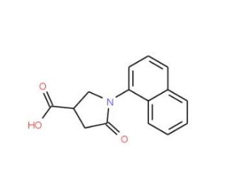 1-(1-naphthyl)-5-oxopyrrolidine-3-carboxylic acid (CAS 340319-91-7) - chemical structure image