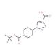 1-[1-(tert-Butoxycarbonyl)piperidin-4-yl]-1H-1,2,3-triazole-4-carboxylic acid (CAS 1119452-31-1) - chemical structure image