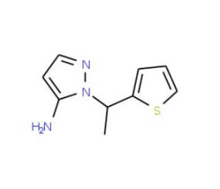 1-(1-thien-2-ylethyl)-1H-pyrazol-5-amine (CAS 956949-76-1) - chemical structure image