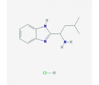 1-(1H-benzimidazol-2-yl)-3-methylbutan-1-amine hydrochloride - chemical structure image