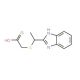 {[1-(1H-benzimidazol-2-yl)ethyl]thio}acetic acid - chemical structure image