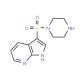 1-{1H-pyrrolo[2,3-b]pyridine-3-sulfonyl}piperazine (CAS 1193387-41-5) - chemical structure image