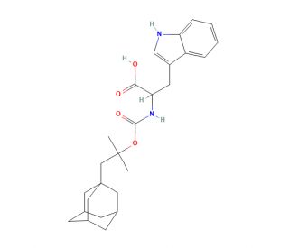 (1-{1&prime;-Adamantyl}-1-methyl-ethoxycarbonyl)-L-tryptophan (CAS 68388-91-0) - chemical structure image
