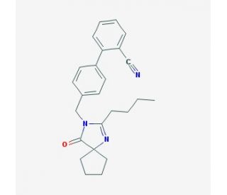 [1,1&prime;-Biphenyl]-2-carbonitrile,4&prime;-[(2-butyl-4-oxo-1,3-diazaspiro[4.4]non-1-en-3-yl)methyl] (CAS 138401-24-8) - chemical struc