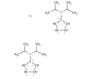 1,1&prime;-Bis(diisopropylphosphino)ferrocene (CAS 97239-80-0) - chemical structure image