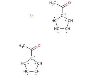 1,1&prime;-Diacetylferrocene (CAS 1273-94-5) - chemical structure image