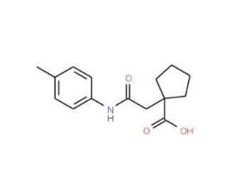 1-{2-[(4-methylphenyl)amino]-2-oxoethyl}cyclopentanecarboxylic acid - chemical structure image