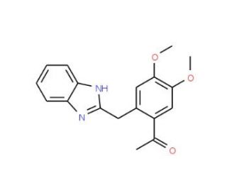1-[2-(1H-Benzimidazol-2-ylmethyl)-4,5-dimethoxyphenyl]ethanone - chemical structure image