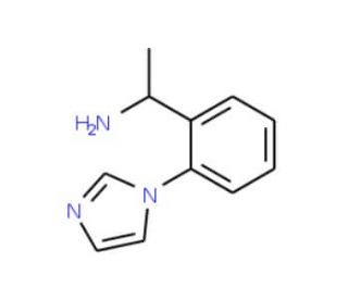 1-[2-(1H-imidazol-1-yl)phenyl]ethanamine - chemical structure image