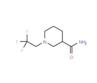 1-(2,2,2-trifluoroethyl)piperidine-3-carboxamide - chemical structure image