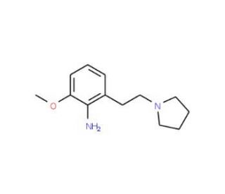 1-[2-(2-Amino-3-methoxyphenyl)ethyl]pyrrolidine (CAS 387358-44-3) - chemical structure image