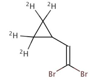 1-(2,2-Dibromoethenyl)-2,2,3,3-d4-cyclopropane (CAS 1184977-20-5) - chemical structure image