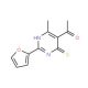1-[2-(2-furyl)-4-mercapto-6-methylpyrimidin-5-yl]ethanone (CAS 13995-71-6) - chemical structure image
