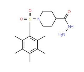 1-(2,3,4,5,6-Pentamethylphenylsulfonyl)piperidine-4-carbohydrazide - chemical structure image