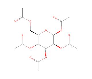 1,2,3,4,6-Penta-O-acetyl-b-D-mannopyranose (CAS 4026-35-1) - chemical structure image