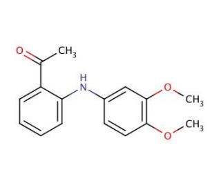 1-(2-(3,4-dimethoxyphenylamino)phenyl)ethanone - chemical structure image