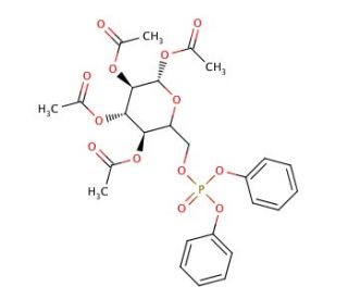 1,2,3,4-Tetra-O-acetyl-6-diphenylphosphoryl-β-D-mannopyranose (CAS 108321-48-8) - chemical structure image
