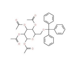 1,2,3,4-Tetra-O-acetyl-6-O-trityl-b-D-glucopyranose (CAS 37074-90-1) - chemical structure image