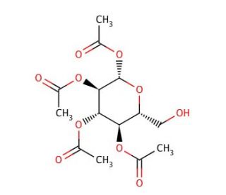 1,2,3,4-Tetra-O-acetyl-&beta;-D-glucopyranose (CAS 13100-46-4) - chemical structure image