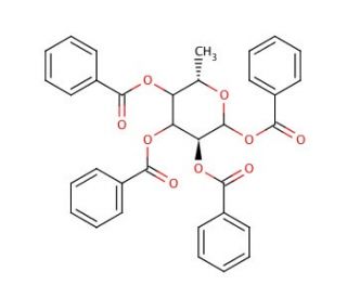 1,2,3,4-Tetra-O-benzoyl-L-fucopyranose (CAS 140223-15-0) - chemical structure image