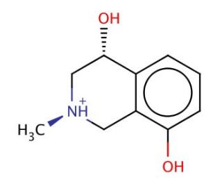 1,2,3,4-Tetrahydro-4,8-dihydroxy-2-methyl-isoquinoline (CAS 23824-25-1) - chemical structure image