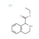 1,2,3,4-Tetrahydro-isoquinoline-1-carboxylic acid ethyl ester hydrochloride (CAS 103733-33-1) - chemical structure image