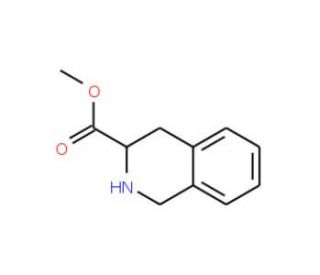 1,2,3,4-Tetrahydro-isoquinoline-3-carboxylic acid methyl ester (CAS 57060-86-3) - chemical structure image