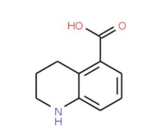 1,2,3,4-tetrahydroquinoline-5-carboxylic acid (CAS 114527-54-7) - chemical structure image