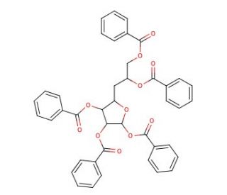 1,2,3,5,6-Penta-O-benzoyl-&alpha;,&beta;-galactofuranose - chemical structure image